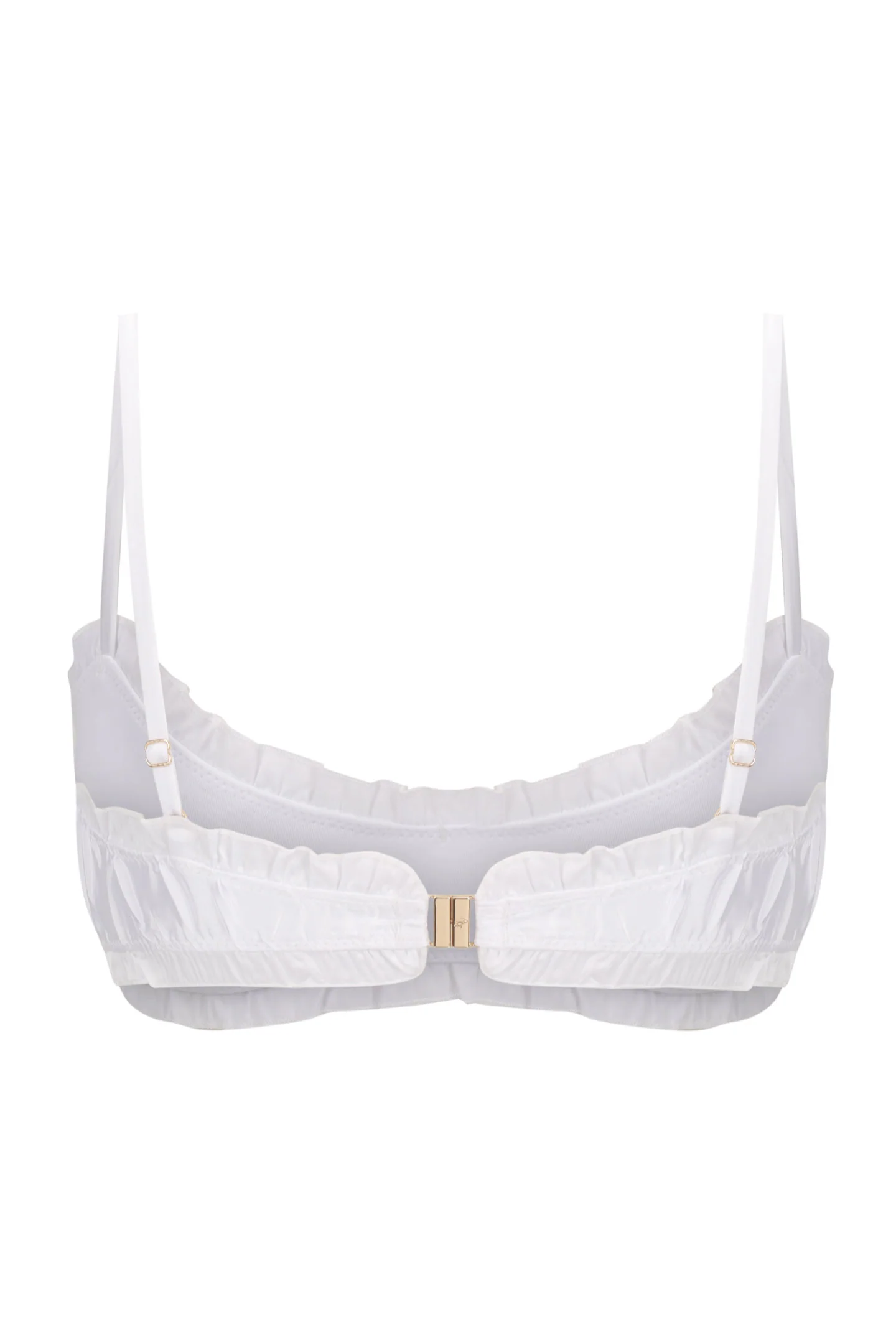 Amelia Satin Bralette Top - White - Image 7