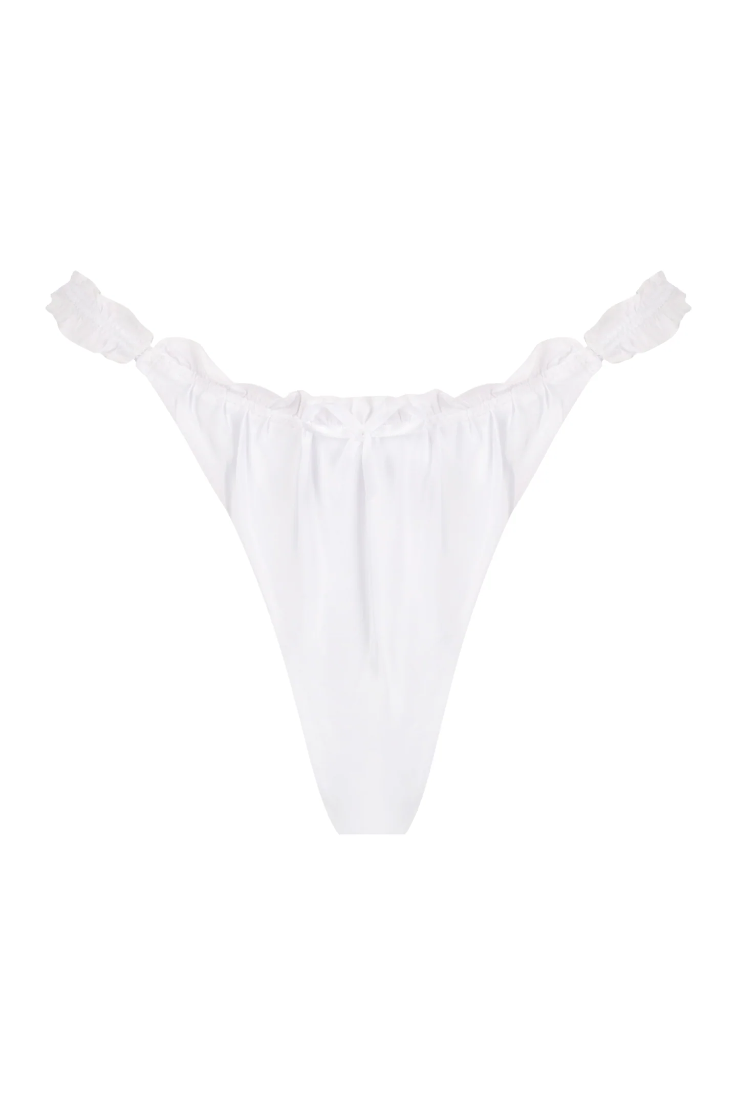 Ariel Satin Cheeky Bottom - White - Image 5