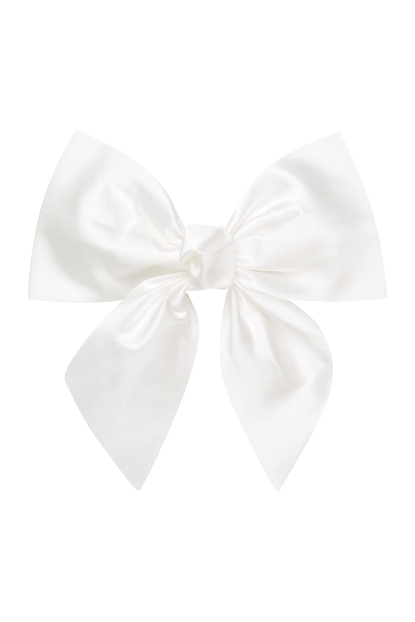 Arabell Satin Hair Bow - White - Image 4